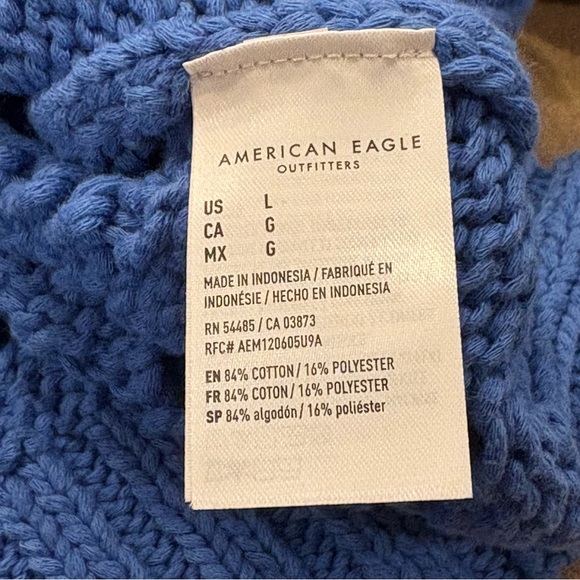 AE Open Knit Sweater Blue Size Large NWT - Picture 10 of 10